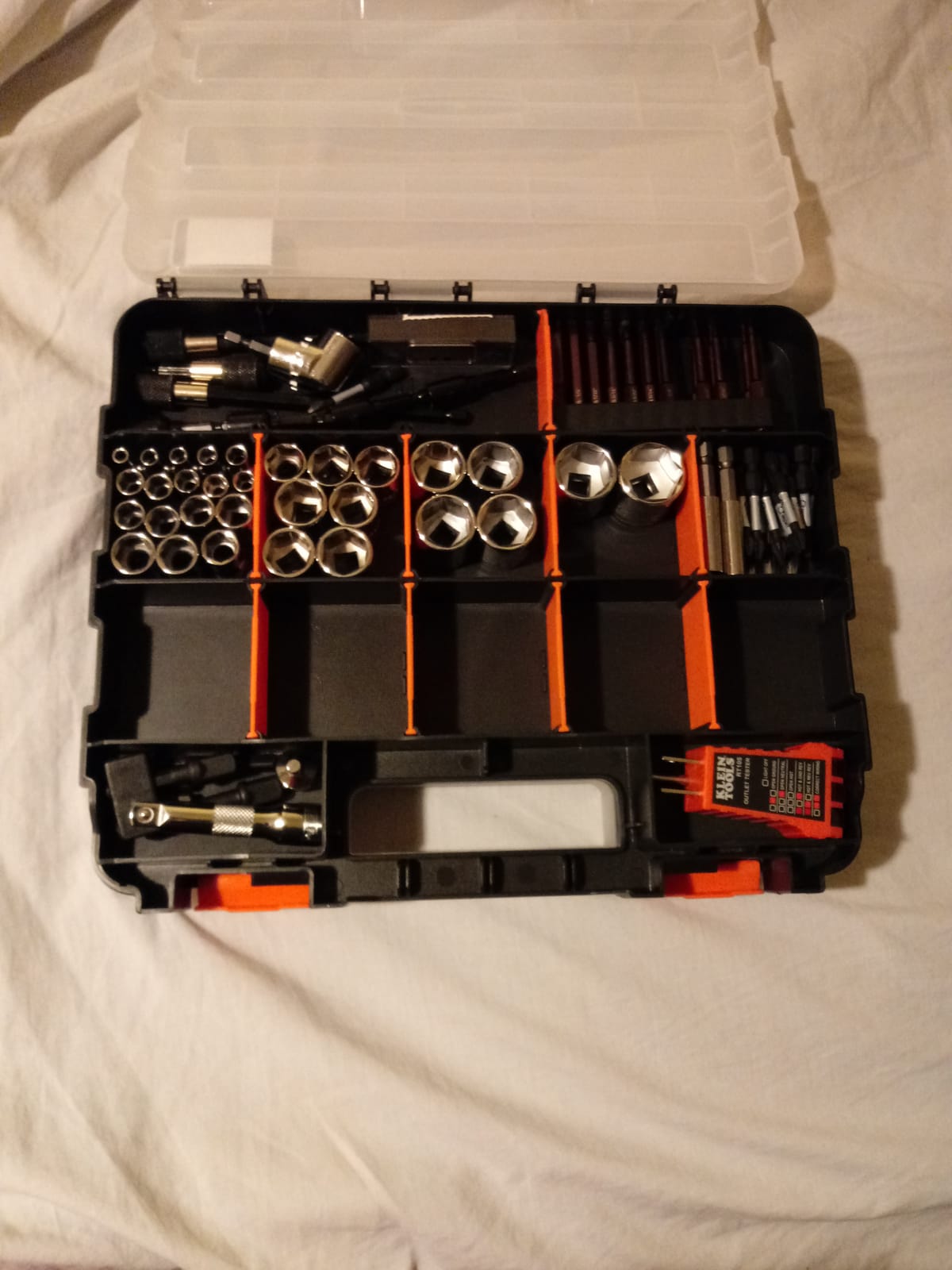 CASOMAN Tool Box Organizer Interlocking Black Small Parts Organizer for Fasteners and Crafts w/Removable Dividers (2 Piece Pack) customer photo 2