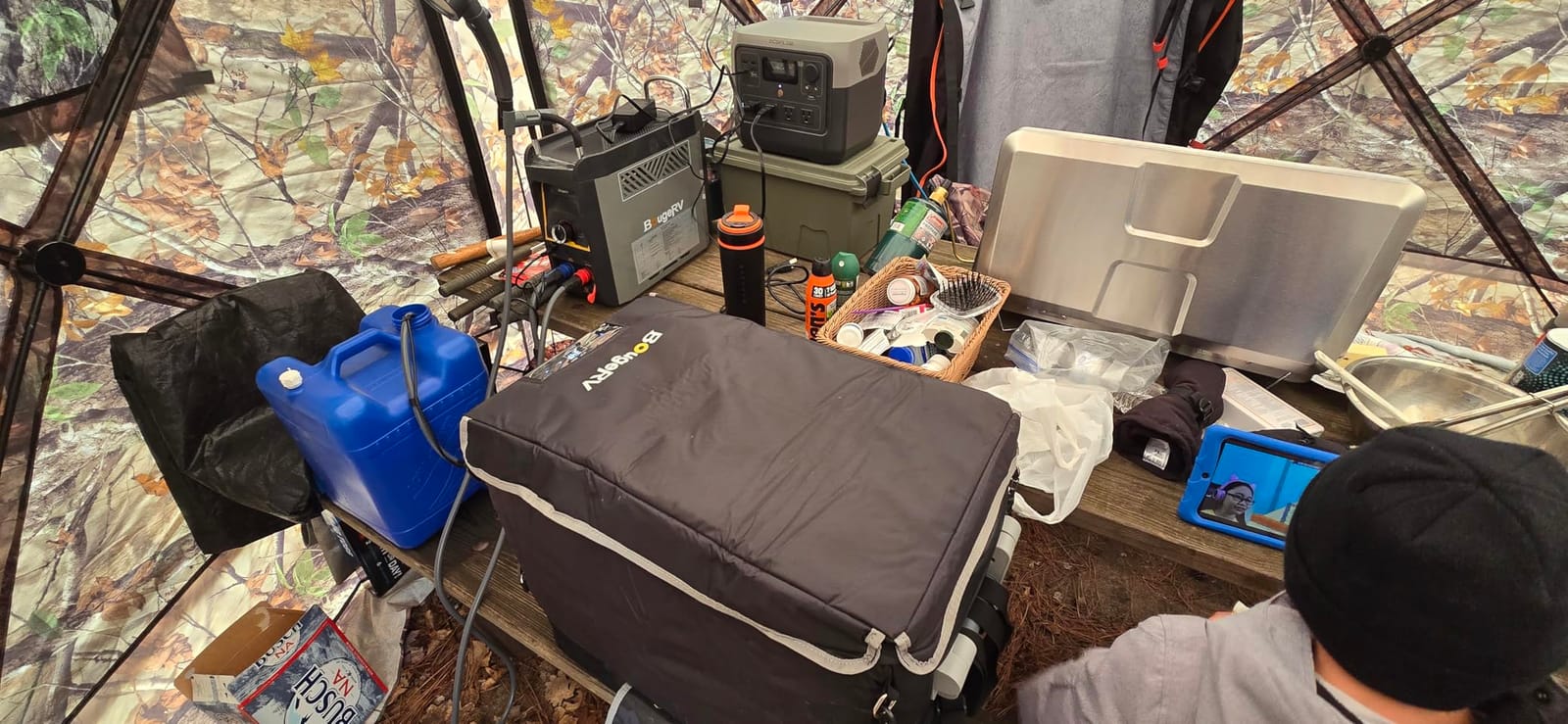 BougeRV 53 Quart Insulated Protective Cover, 12 Volt Portable Refrigerator Cover, Car Freezer Cover (Refrigerator NOT Included) customer photo 1