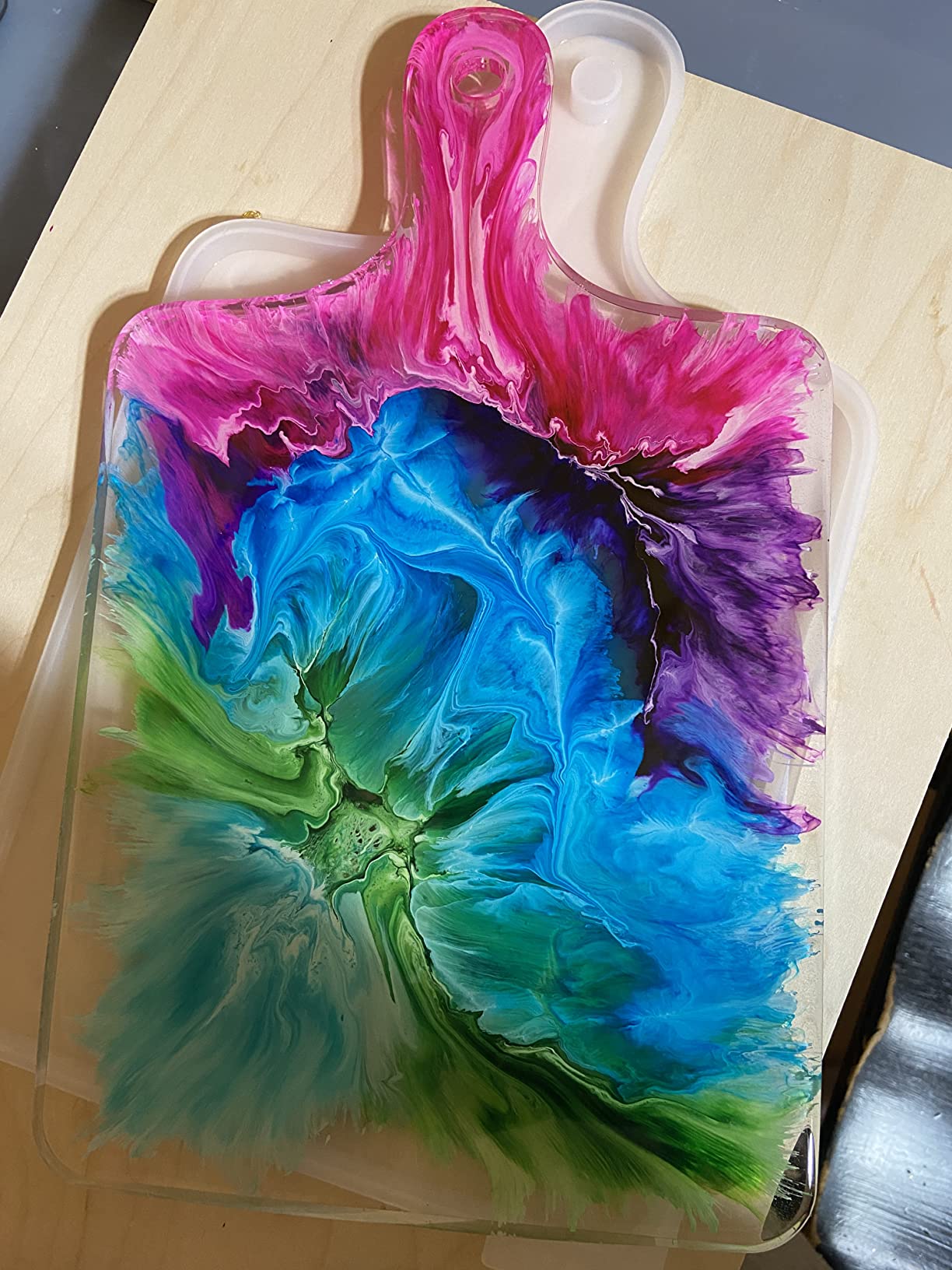 LET'S RESIN Silicone Resin Tray Molds, Epoxy Resin Molds for Rectangle Cutting Board, Large Silicone Molds for Resina Serving Tray, Epoxy Casting, DIY Art Craft customer photo 2