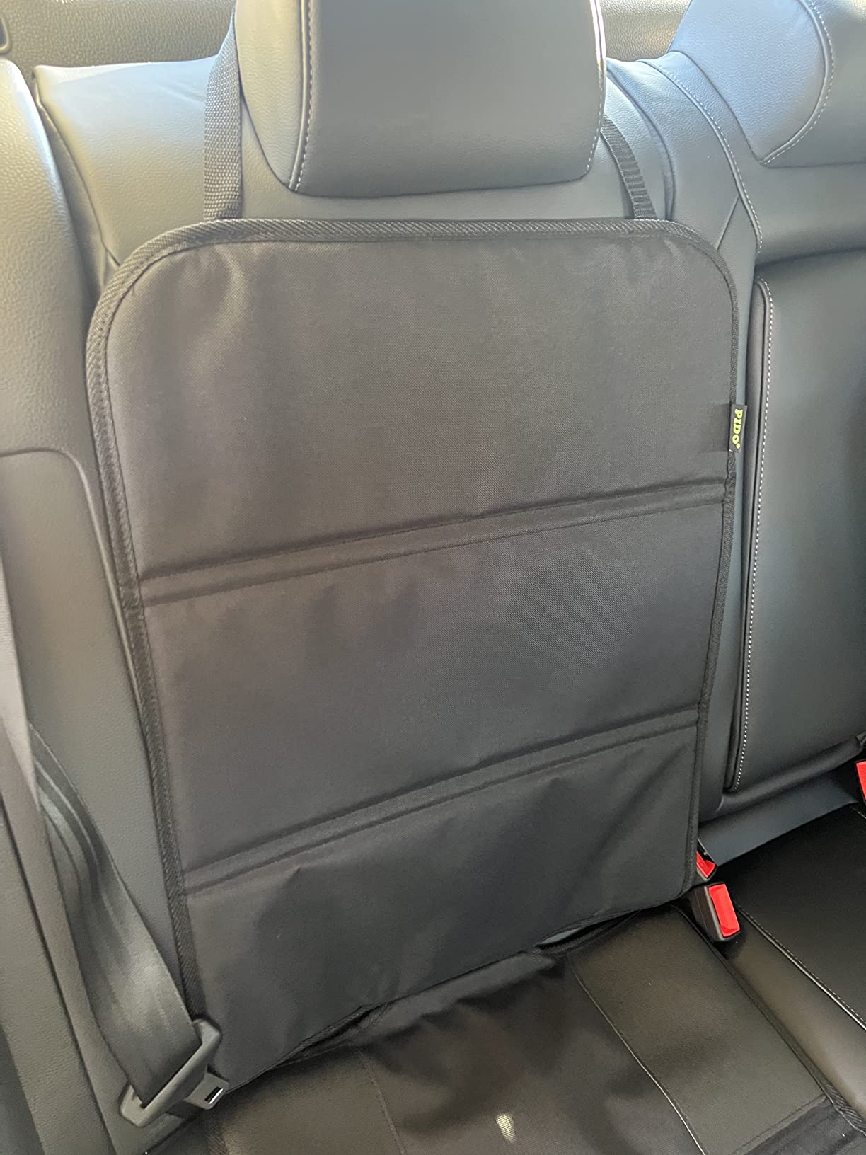 PIDO Car Seat Protector, 2 Pack Seat Protector Under Baby Car Seat with Thick Padding and Non-Slip Back, Waterproof Carseat Protection Cover Pad for Vehicle Leather Upholstery, Black customer photo 2