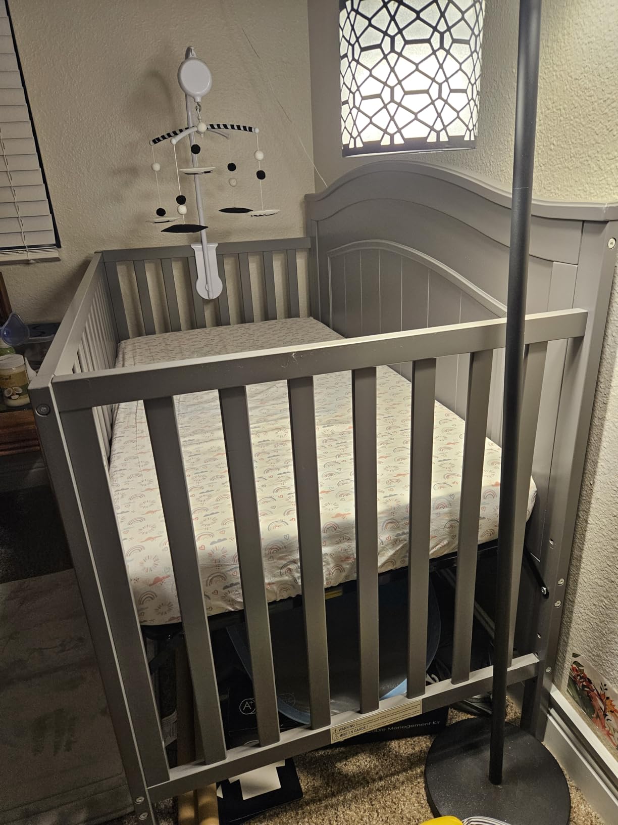 Oxford Baby North Bay 4-in-1 Convertible Baby Crib, Dove Gray, GreenGuard Gold Certified customer photo 1