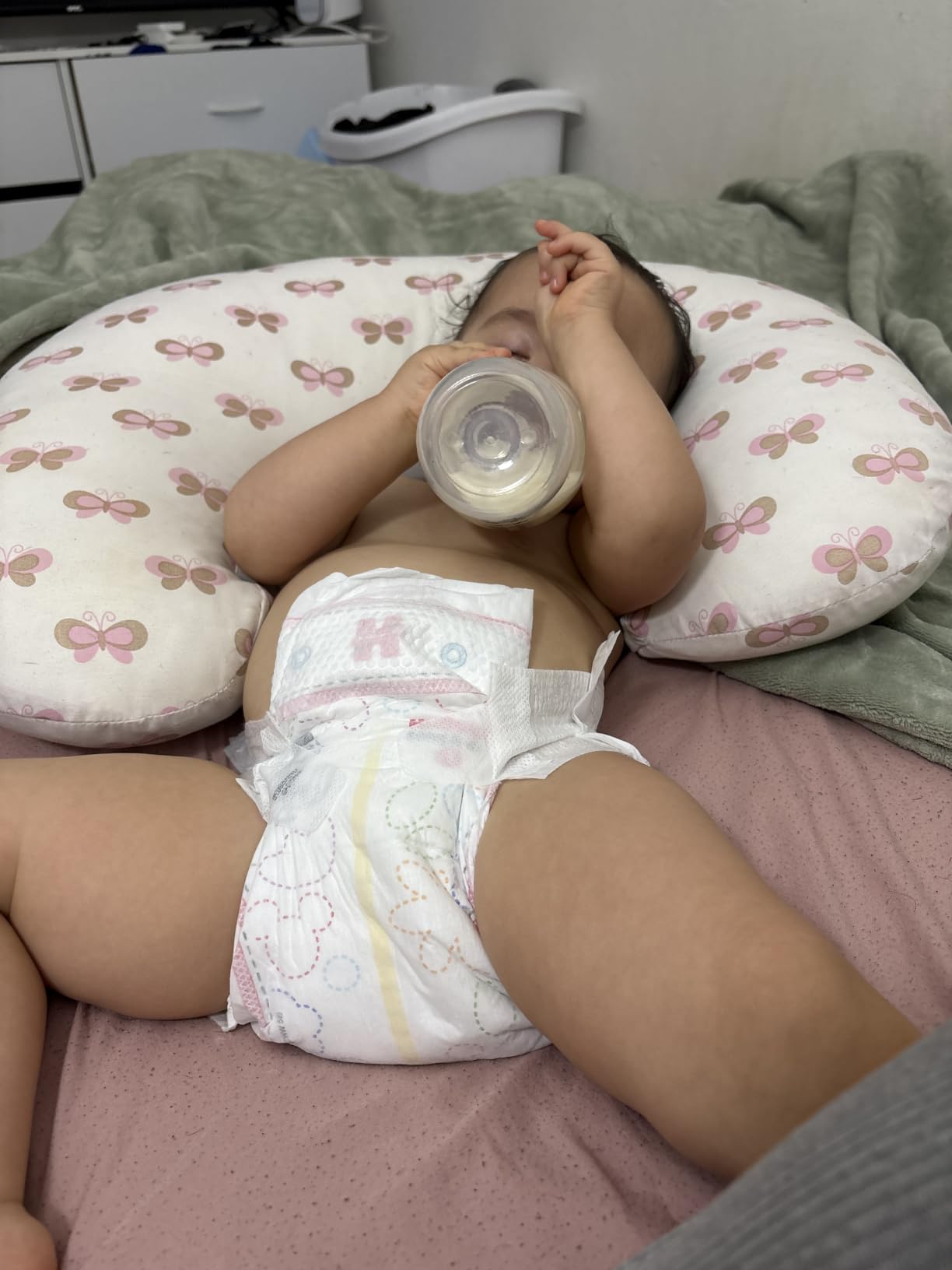 Little Grape Land Nursing Pillow for Infants, Extra Firm Breastfeeding Pillows, Baby Pillow for Nursing, Bottle Feeding with Machine Washable Cover & Breathable Filling customer photo 1