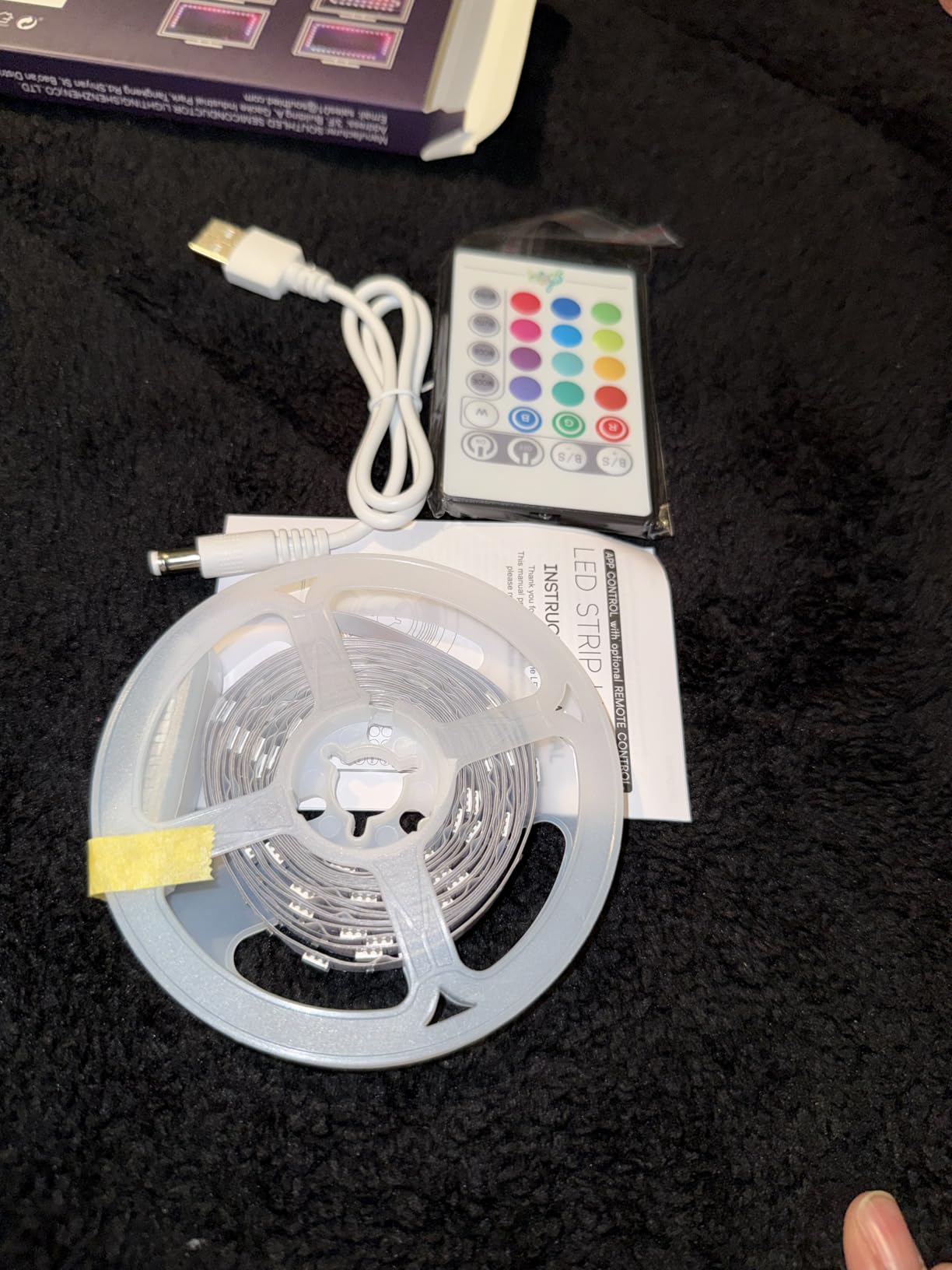 KANTUTOE LED Lights for TV, 16.4ft LED Lights for 45-75 Inch TVs, RGB TV Backlight Behind, Music Sync Bluetooth APP & Remote Control Strip Lights USB Powered for Bedroom, Gaming, Home Décor customer photo 1