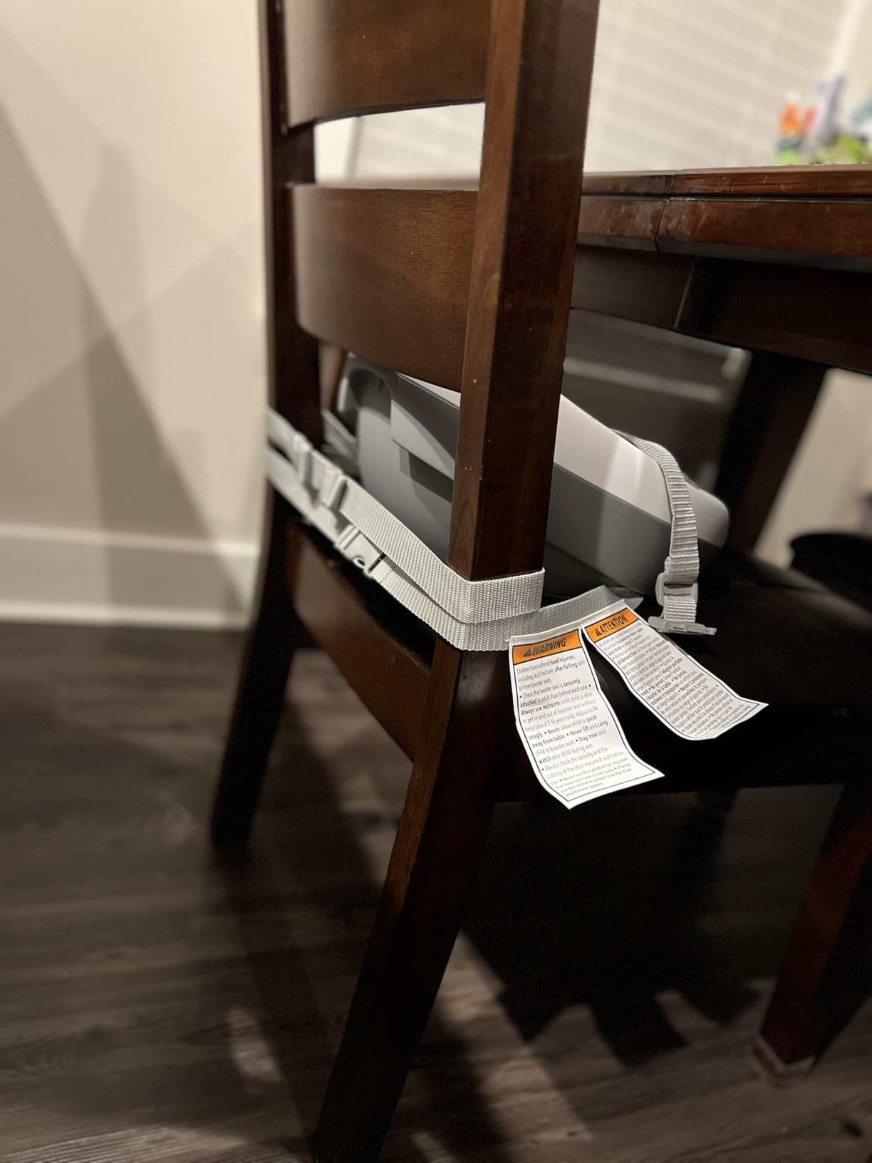 Skip Hop Booster Seat for Dining Table, Sleek Seat Booster, Grey/White customer photo 1