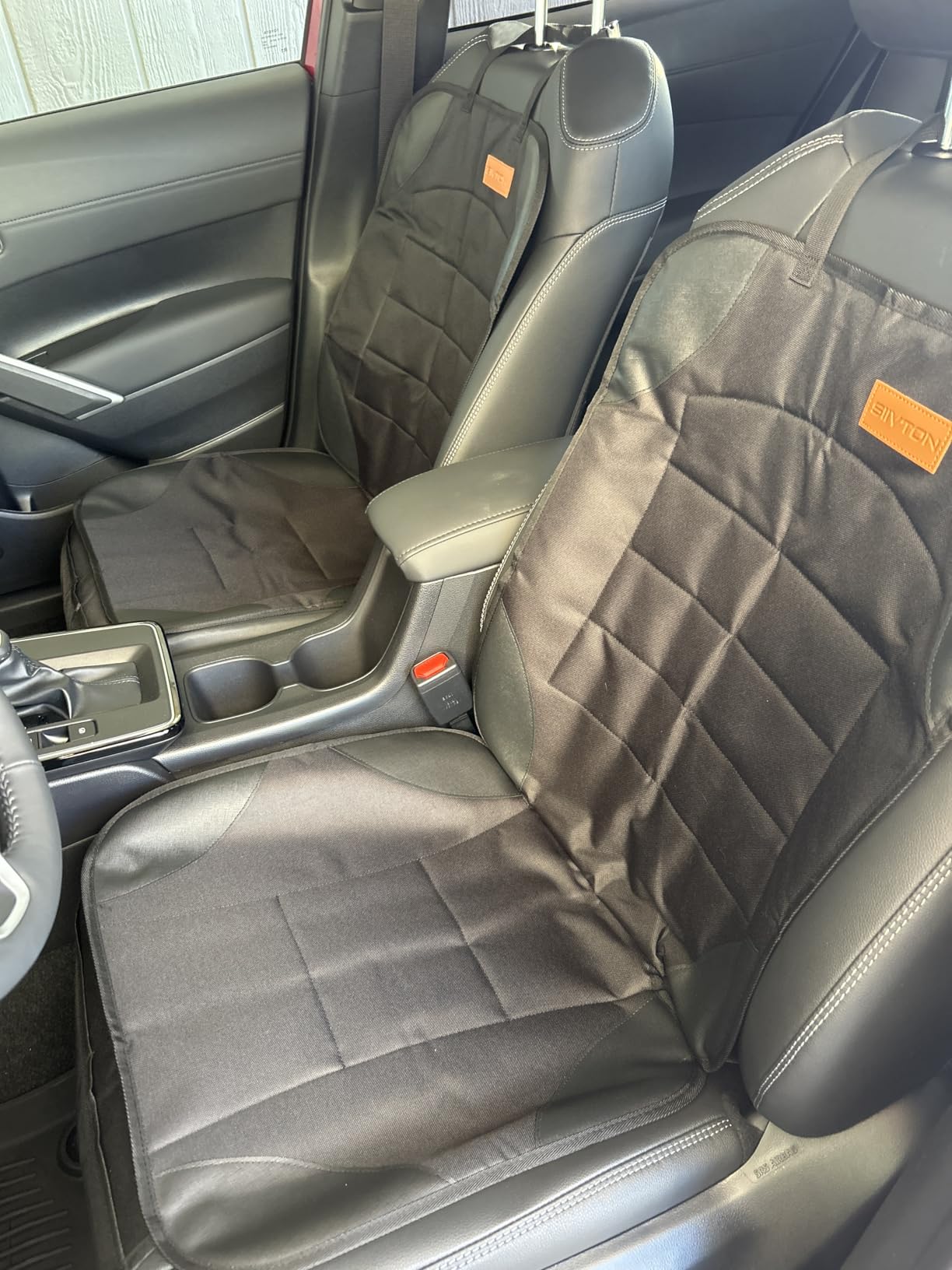 Siivton Car Seat Protector for Child Seat Cushion for Leather and Fabric Seats, 2 Mesh Pockets, Non-Slip Backing, Carseat Protectors for Vehicles, Baby, Pets (2 Pack) customer photo 2