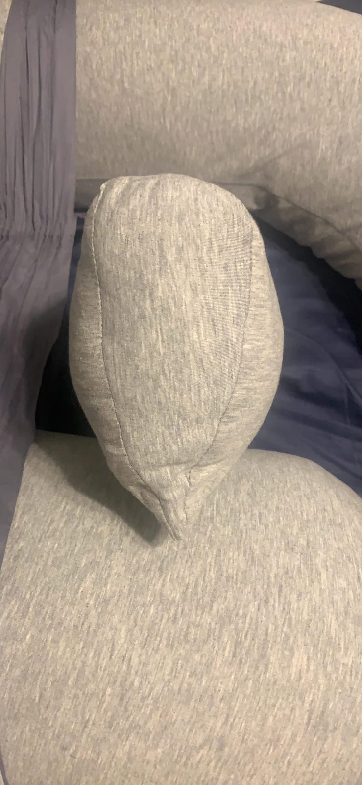 60in Full Body Pillow | Nursing, Maternity and Pregnancy Pillow | Extra Large U Shape Pillows with Detachable Side, Separate Support Pillow and Removable Cover (Velvet and Jersey Grey) customer photo 2