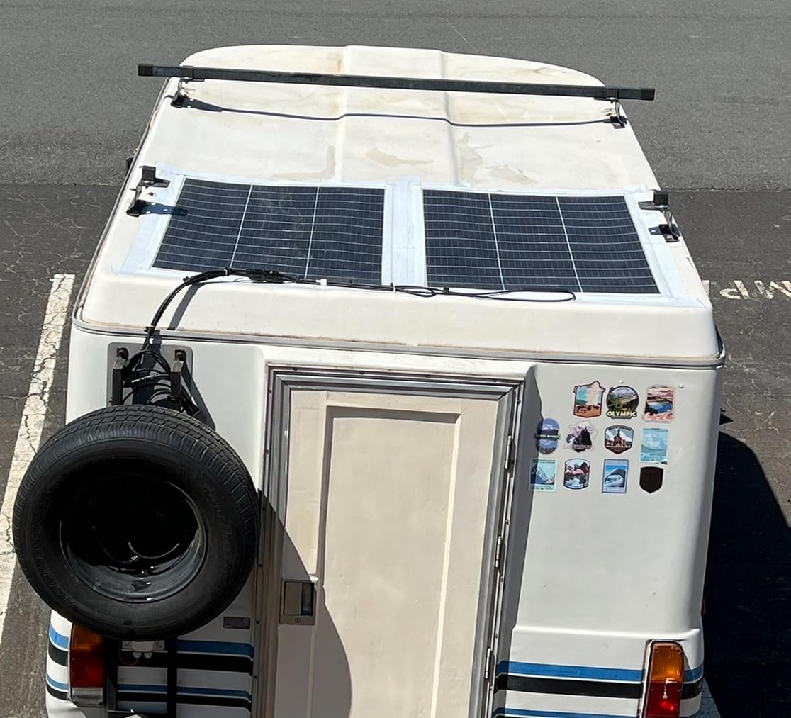 ECO-WORTHY 260Watt 12Volt Flexible Solar Panel Kit for Off Grid Home RV, Boat and Uneven Surfaces:2pcs 130W Mono Solar Panel + 30A 12V Charger Controller + Solar Cable + Tray Cable + Y Branch customer photo 2