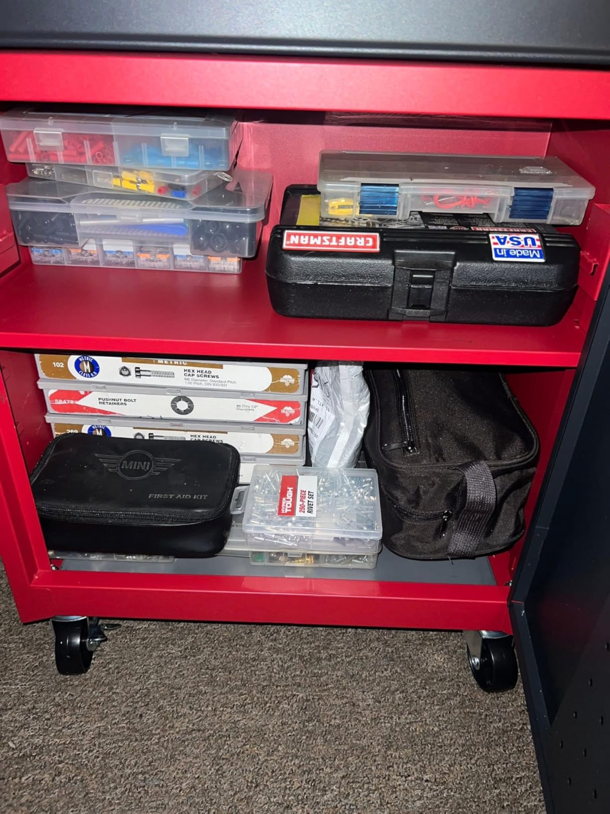 TUFFIOM 8-Drawer Rolling Tool Chest, Tool Storage Cabinet w/Lockable Wheels, Detachable Top, Drawers & Side Hooks, Mechanic Tool Organizer Box for Garage Warehouse Repair Shop customer photo 2