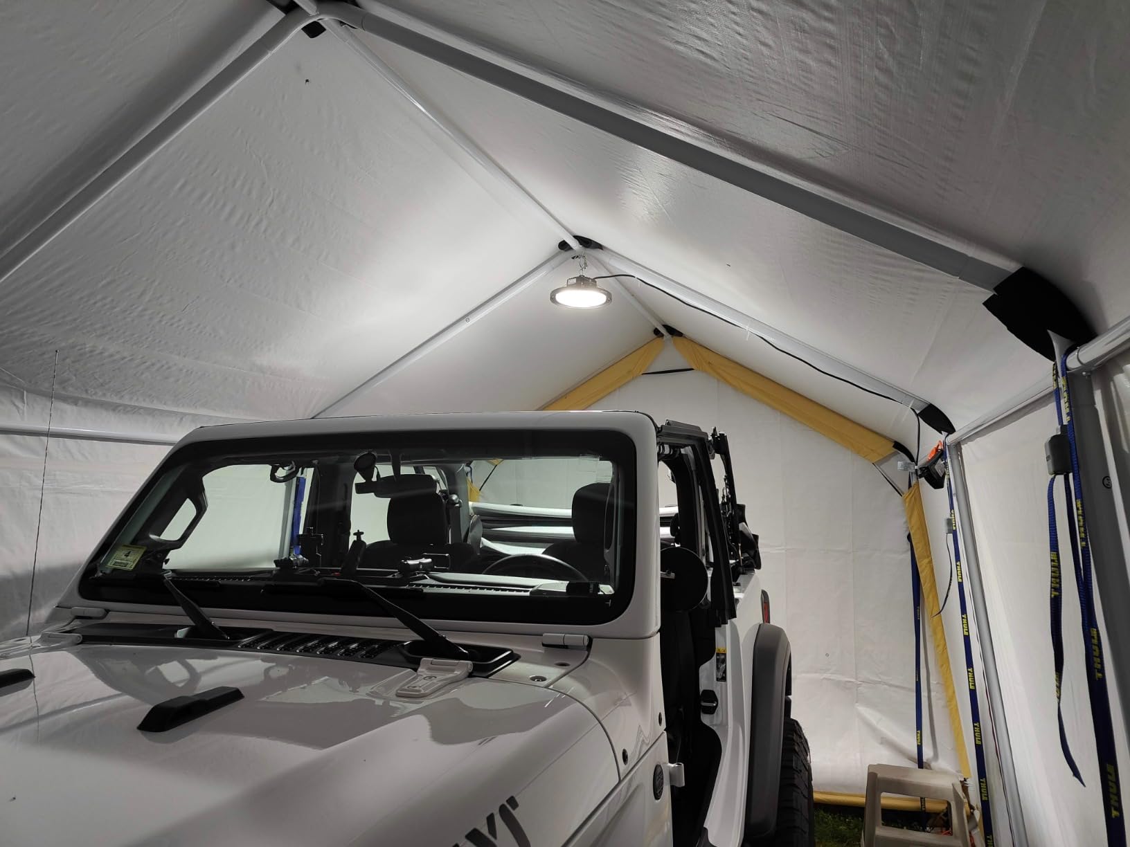CINOTON 160W UFO LED High Bay Light, Aluminum LED Shop Lights with 24000LM, 5000K Commercial Bay Lighting for Warehouse Garage Workshop Factory, 6' Cable & Safety Rope, ETL Listed 1 Pack customer photo 1