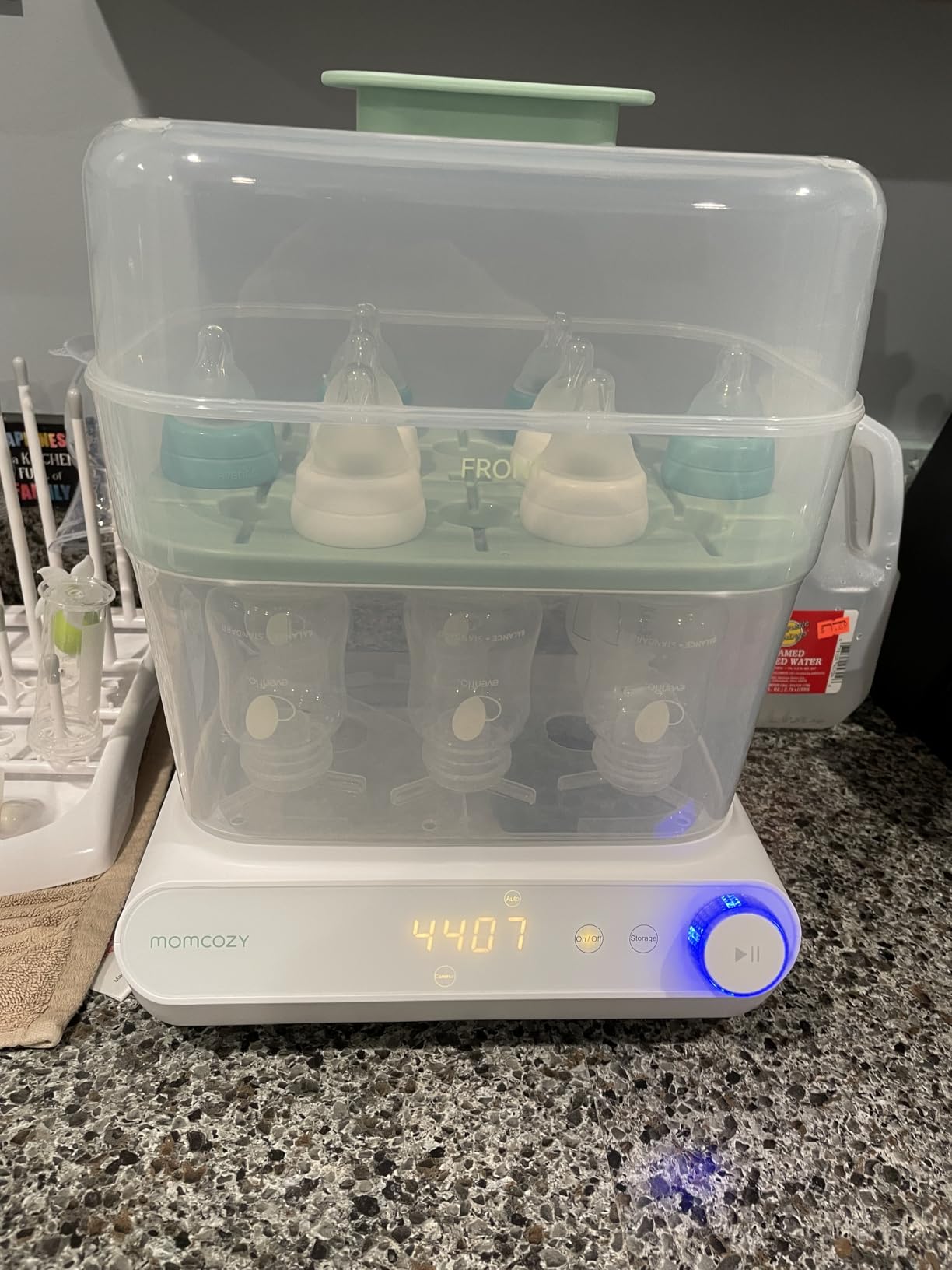 Momcozy 3-Layers Large Capacity Bottle Sterilizer and Dryer, Pump Part Mode customer photo 2