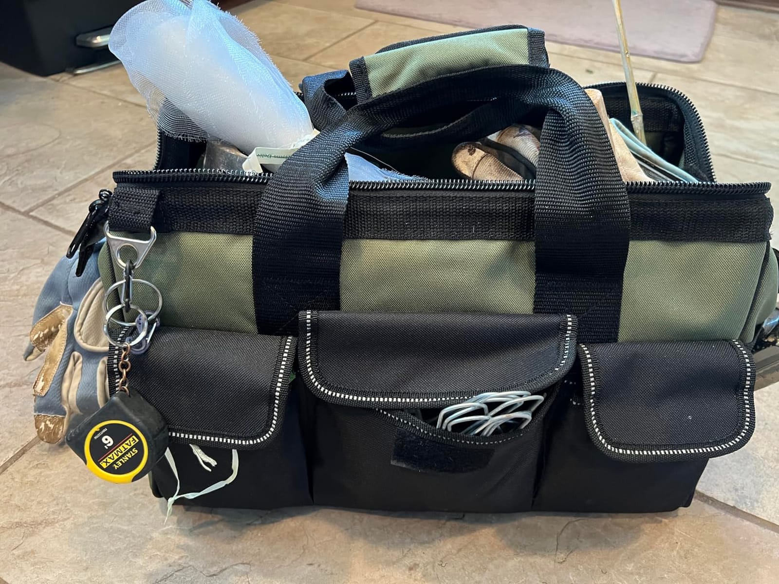 UUP Heavy Duty Tool Bag 15Inch, 16-Pocket Portable Empty Tool Box Organizer customer photo 1