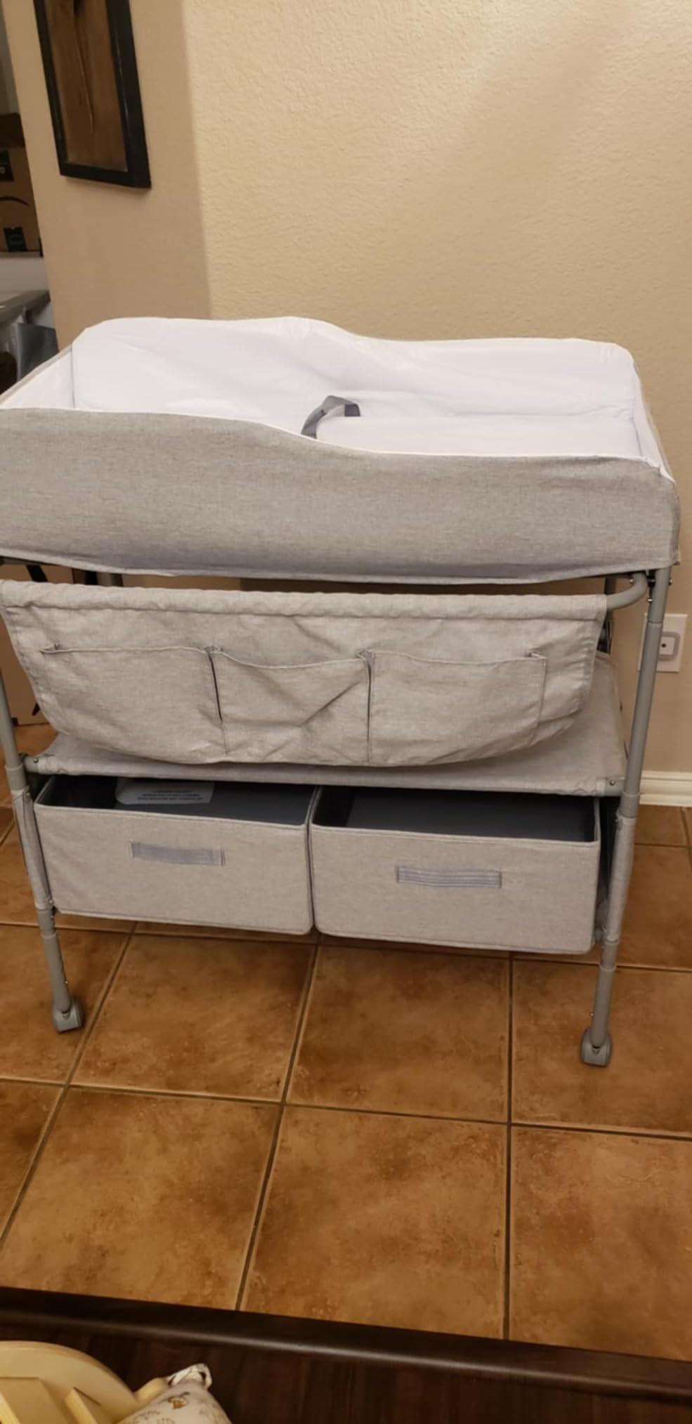 Baby Changing Table, Mobile Folding Diaper Changing Station customer photo 1