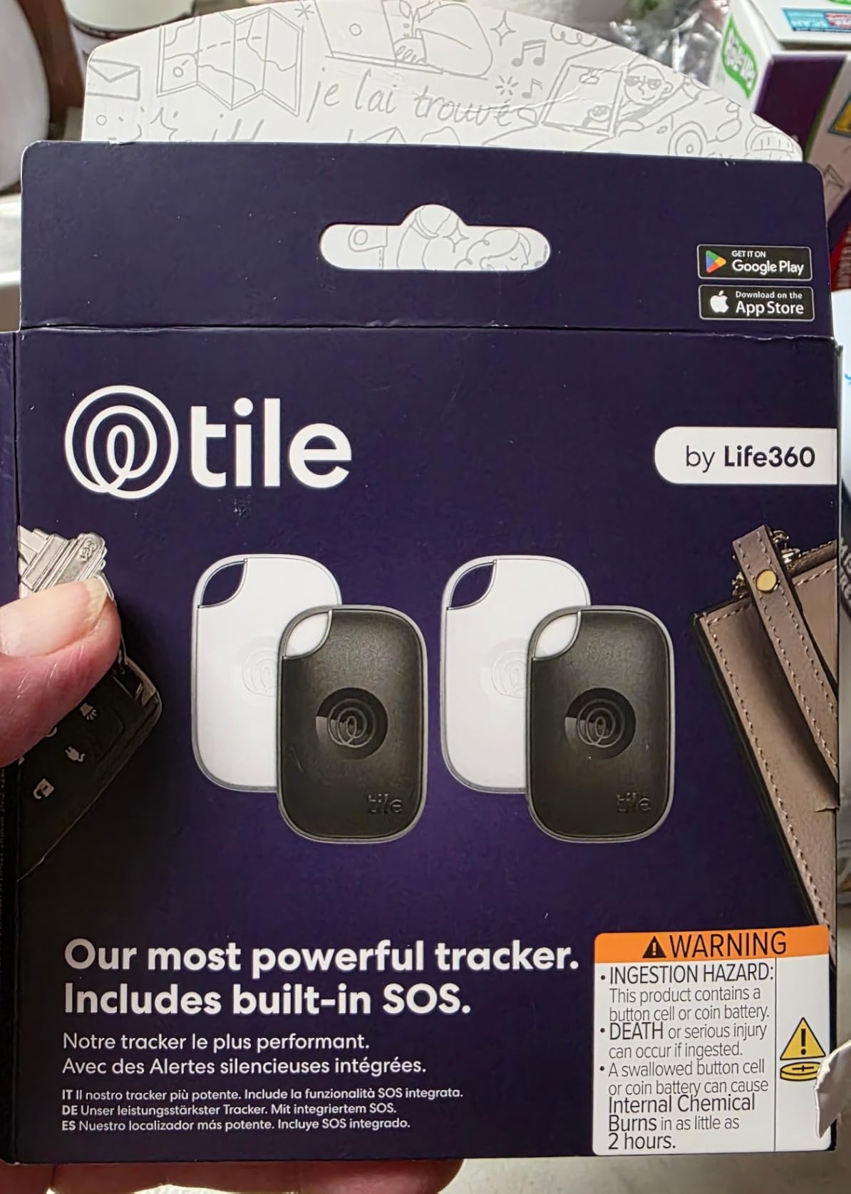 Life360 Tile Pro - Powerful Bluetooth Tracker, Key Finder and Item Locator for Keys, Bags and More. Both iOS and Android Compatible. Phone Finder. 1-Pack (Black) customer photo 1