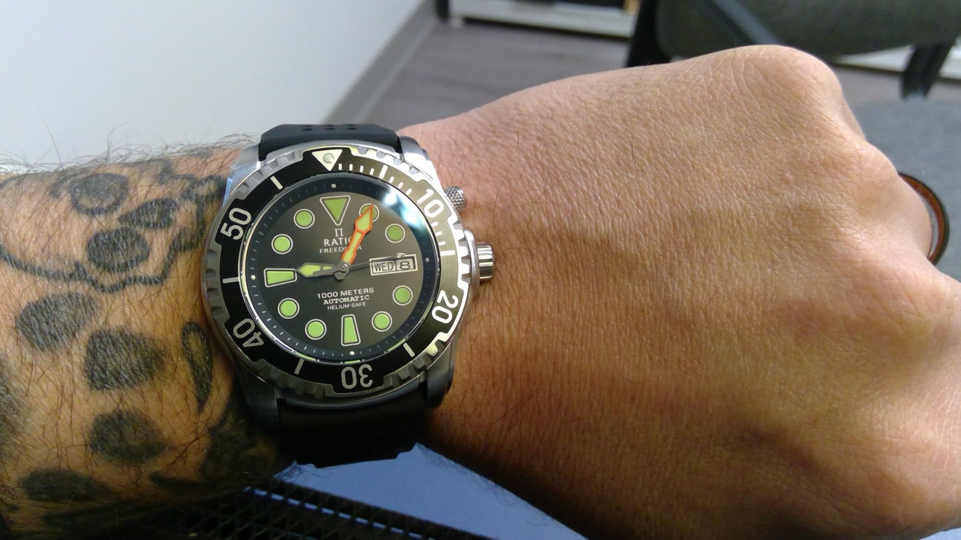 RATIO FreeDiver Helium-Safe Dive Watch Sapphire Crystal Automatic Diver Watch 1000M Water Resistant Diving Watch for Men customer photo 2