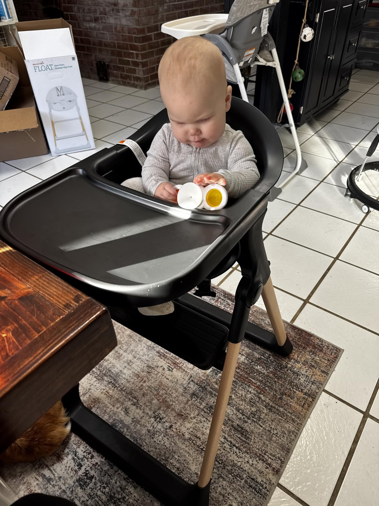 Munchkin Float Foldable Portable High Chair, Toddler High Chair, Black customer photo 1
