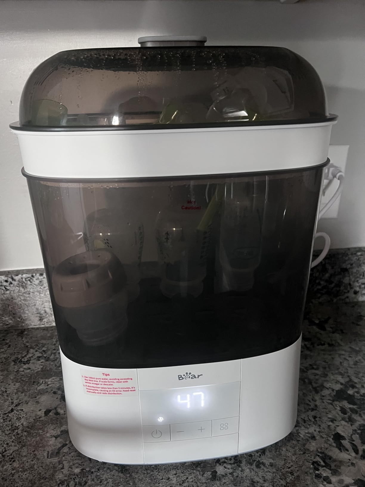 Bear Bottle Sterilizer and Dryer, 2-Layer Electric Steam Sanitizer customer photo 2