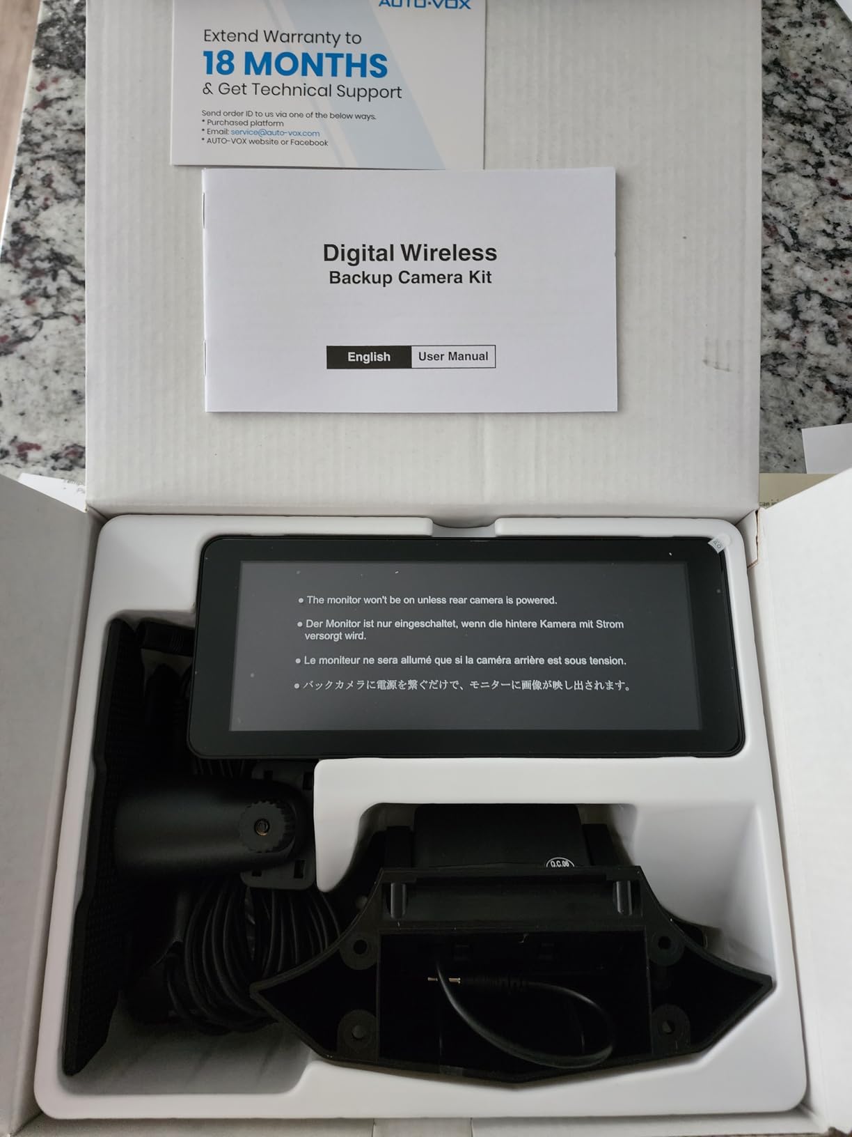 AUTO-VOX RV Backup Camera Wireless Plug and Play Compatible with Most RV customer photo 1