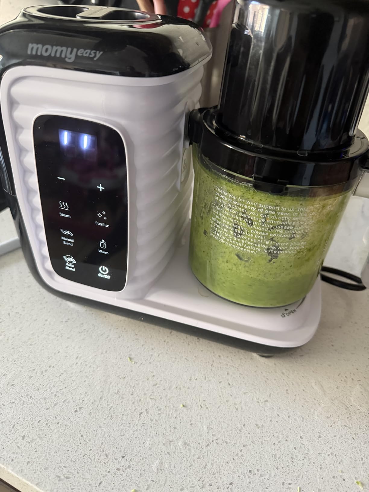 MOMYEASY Baby Food Maker, Baby Food Processor with Steam & Grinding customer photo 2