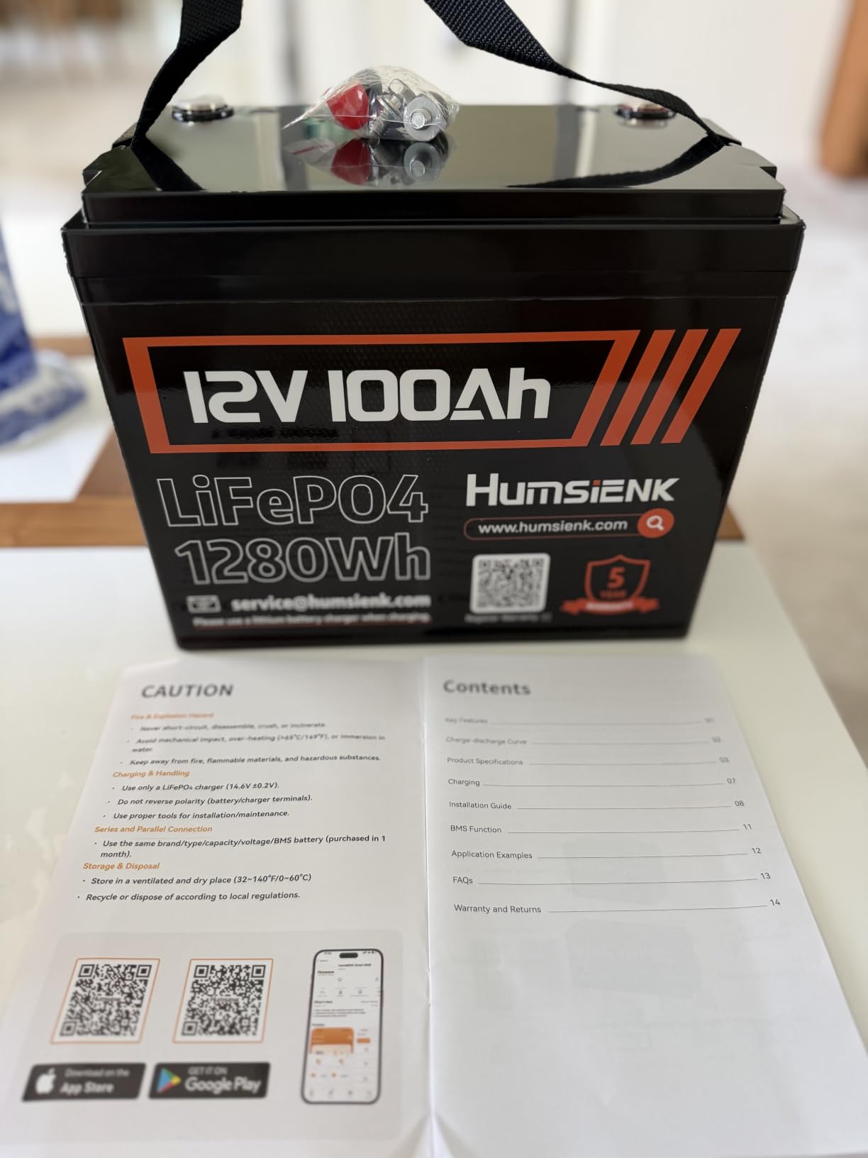 HumsiENK 12V 300Ah (314Ah) Mini LiFePO4 Lithium Battery, APP Monitoring customer photo 1