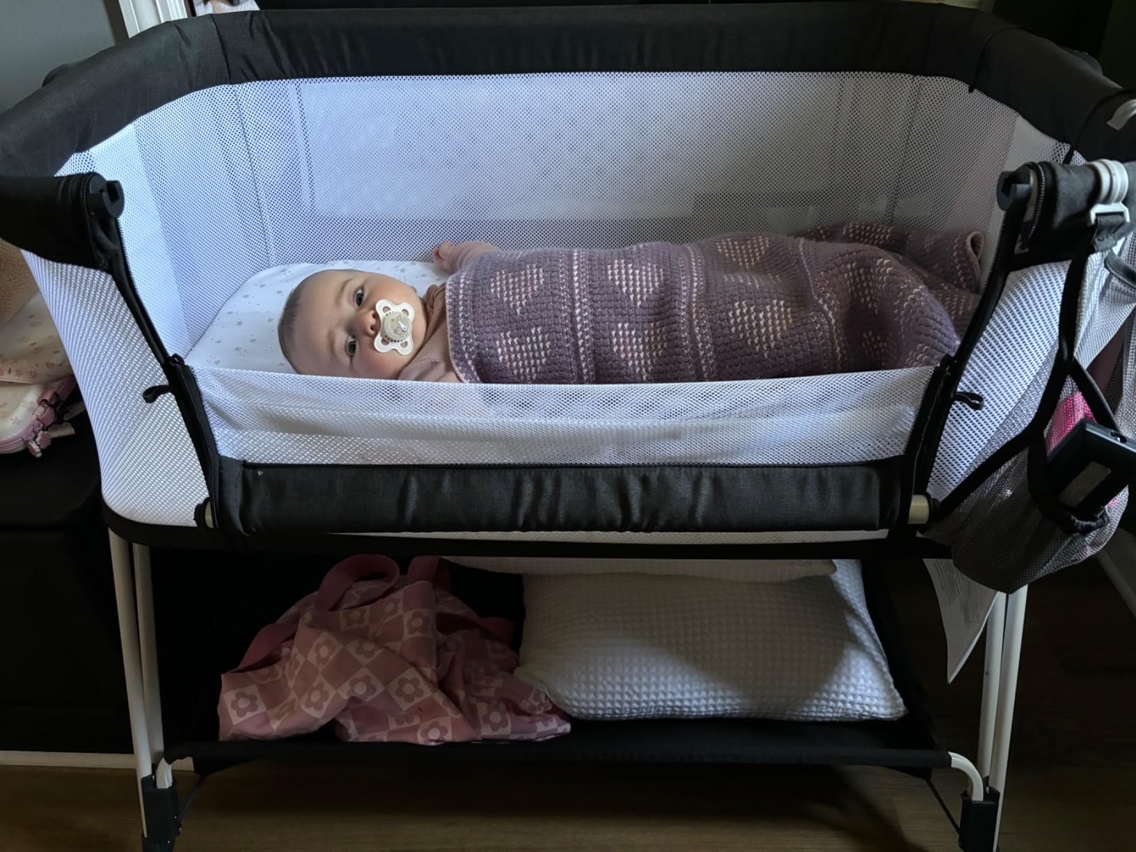 Fodoss Baby Bassinets Bedside Sleeper - 3-in-1 Stable Bassinet for Newborns customer photo 2