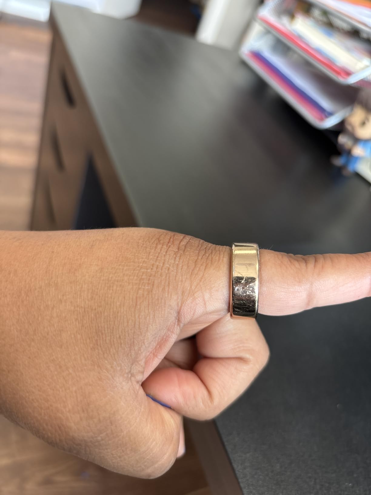COLMI Smart Ring for Women, AI Health Tracker & 5ATM, R02. (Gold, 9#) customer photo 2