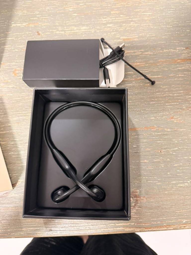 Bone Conduction Headphones, Bluetooth 5.4 Open-Ear Sport Headset with Mic, 10H Playtime, IP55 Waterproof, 22g Lightweight Skin-Friendly Headphones for Gym, Cycling & Running (Deep Black) customer photo 1